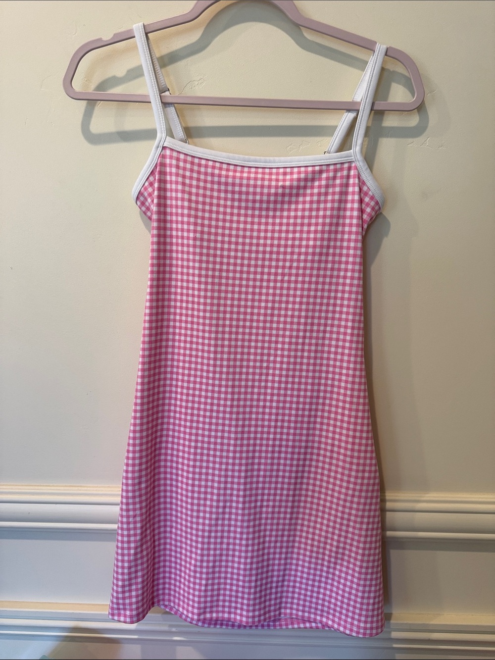 Wild Fable Pink Gingham Dress Open in back! Summer Size S Legally Blonde Vibes